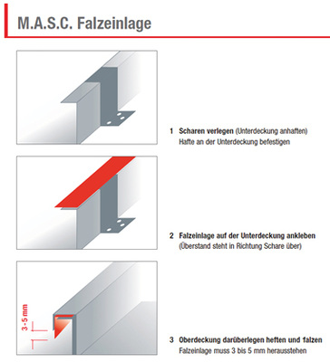
Zur Funktionsweise der neuen M.A.S.C.-Falzeinlage äußert sich M.A.S.C.-Geschäftsführer Martin Fischer auch im BAUMETALL-Interview ab Seite 40 in vorliegender Ausgabe
