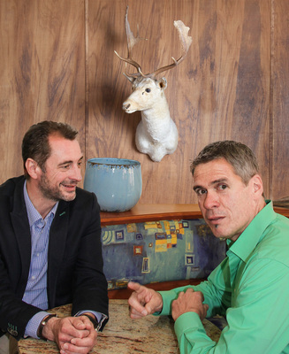 
Martin Fischer (l.) im Gespräch mit BAUMETALL-Chefredakteur Andreas Buck
