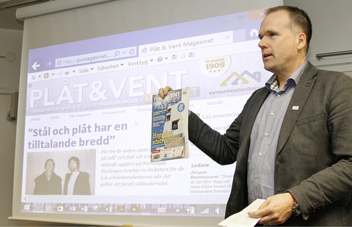 Tomas Skagerlind, Chefredakteur der schwedischen Fachzeitschrift Plåt &amp; Vent
