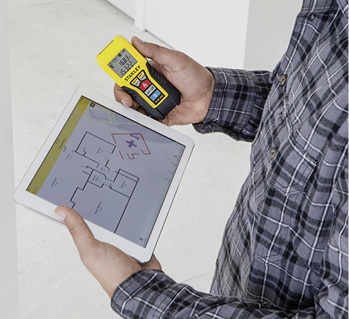 
Der StanleyEntfernungsmesser STHT1-77343 bietet mit einer Genauigkeit von +/– 2 mm konsistente und verlässliche Messergebnisse. Das Gerät ist Bluetooth-fähig und lässt sich z. B. im Zusammenspiel mit der Stanley-FloorPlan-App mit Geräten wie Smartphone, Tablet und PC synchronisieren
