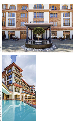 
Die Fassade überzeugt mit Schindeln aus Zedernholz sowie kupfernen Gesimsen und ebensolchen Entwässerungssystemen
