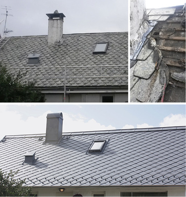 Aus Alt wird Neu: Das ehemalige Schieferdach erstrahlt nach kurzer Montagezeit in neuem Glanz
