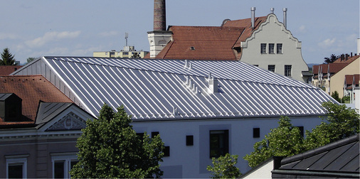 
Ein schräg verlaufender Gefälleknick verleiht dem Dach das besondere Extra
