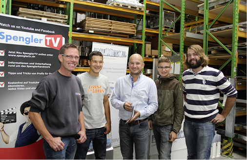 
M. Buck (Spengler TV), S. Viete (BAUMETALL), G. + F. Lummel sowie A. Fella (Museum, Karlstadt) 
