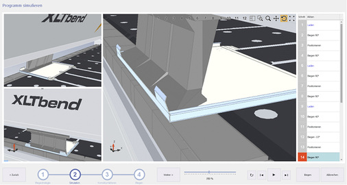 
Screenshot der Office-Simulation für die neue XLTbend
