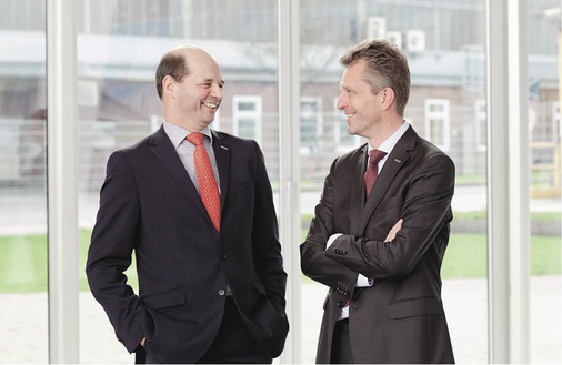 <p>
Dr. Michael Knepper (l.)und Dirk Böttcher sind sich sicher, dass sich der moderne Fachvertrieb neu beweisen muss
</p>