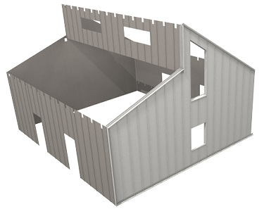 
Eine Sema-Gebäudehülle
