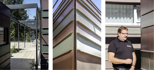 
Mathias Dörr erklärt die Funktionsweise der vertieft eingebauten Eckverbinder
