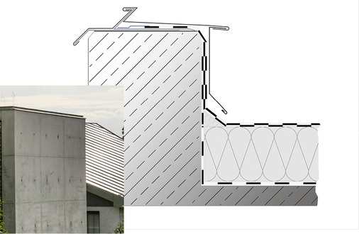 
Die zurückgesetzte Aufkantung ist gegenüber einer hohen Blende kaum wahrnehmbar. Der eingeklebte Haltestreifen sorgt für Sicherheit 
