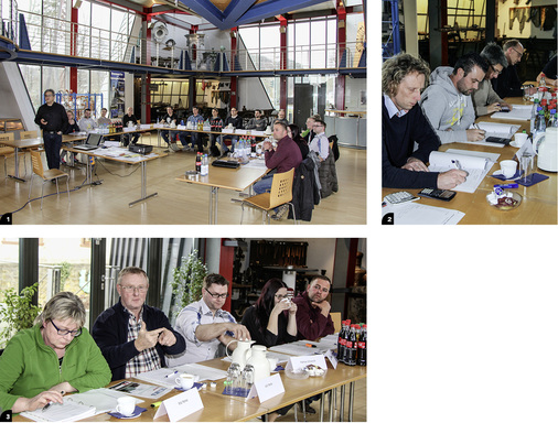 

1


Bernd Kramer (l.) gibt in seinem Workshop vor allem kalkulatorisches Spezialwissen für klein- und mittelständische Klempnerfachbetriebe weiter




2


Übung macht natürlich auch beim Kalkulieren erst den Meister




3


Bernd Kramers Hinweise und Empfehlungen werden begeistert angenommen. Es folgt eine lebhafte Diskussion unter Praktikern 
