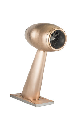 Sebastian Czipke präsentierte ein Klempnermeister-Alphorn (unten)
