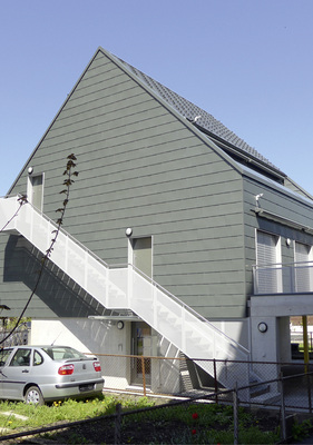 
Eine edle Titanzinkhülle umspannt das Wohnhaus der Brüder Karl und Ernst Lüdi
