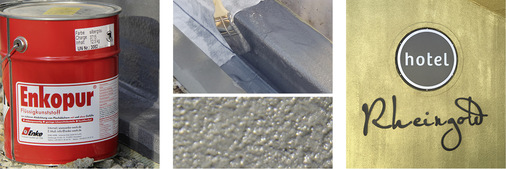 Die klassische Enkopur-Oberfläche wurde durch den Auftrag von Enke-Multi-Protect (EMP) in der Sonderfarbe Gold entsprechend veredelt
