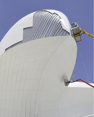 
Die Montage der Fassadenelemente erfolgte... 
