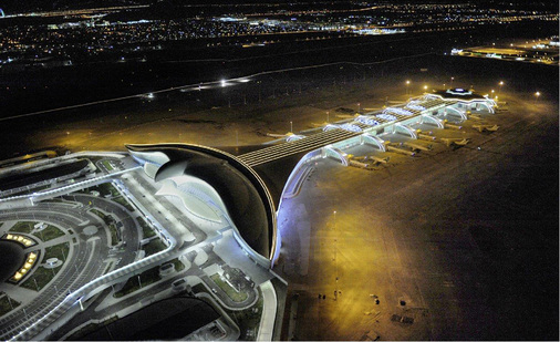<p>
Terminal und Gates sind nachts und aus der Vogelperspektive noch faszinierender
</p>