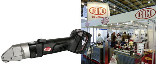 Dräco-Blechschere mit Lithium-Ionen-Batterie
