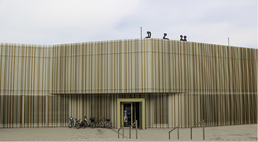 
Gelungen: Formschöne Stabfassade des Kunstmuseums in Ottobeuren
