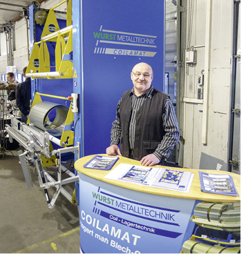 
Georg Wurst präsentiert das praktische Coillager „Coilamat“ von Wurst Metalltechnik
