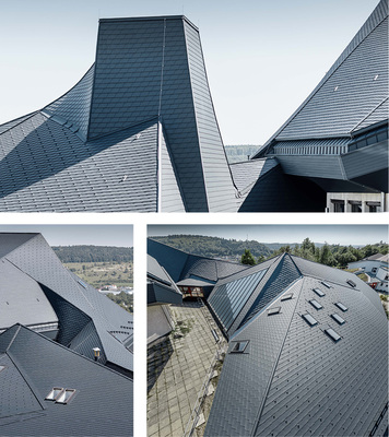 
Neu definiert: Der Begriff Dachlandschaft erscheint anhand dieser Aufnahmen in einem neuen Kontext und erinnert eher an ein Alpenpanorama oder einen Gebirgszug
