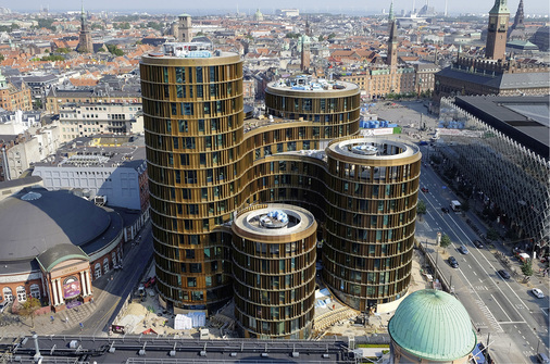 
Die Axel Towers fügen sich harmonisch in das Stadtbild Kopenhagens ein 
