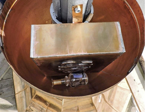 
... die samt Spenglermedizin in der Kirchturmkugel platziert wurde
