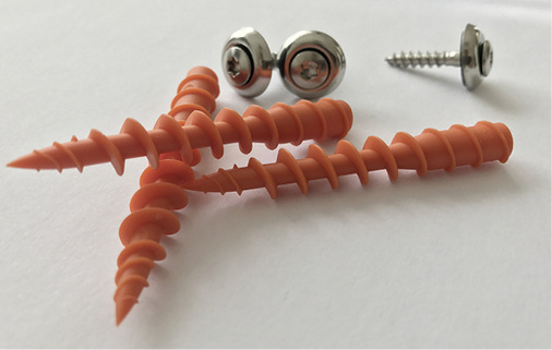 



Der Spezialdübel Awafix inkl. Edelstahlschrauben zur Befestigung leichter Anbauteile
