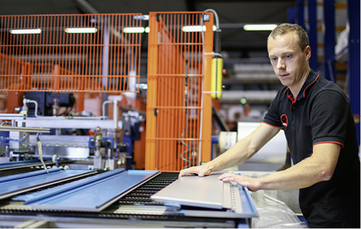 Die Aluminium-Sidings werden im Prefa-Werk in Wasungen produziert
