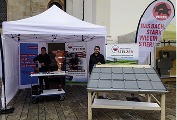 
Ausstellungszelt der Firma Stelzer auf dem Handwerkertag in Ellwangen




