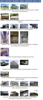 
3581 Nutzer bewerteten nahezu 100 Wettbewerbsfotos, darunter Innenbekleidungen aus Metall, Metallbedachungen oder Metallfassaden
