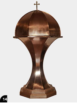 Taufbecken, 8-teilig, Cu
