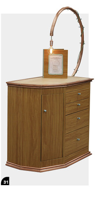 Sideboard, Al+ Holzoptik, Cu
