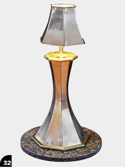Tischlampe, 8-teilig, CU, CuZnx
