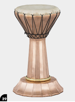 Darbuka, 16-teilig, Cu, CuZnx
