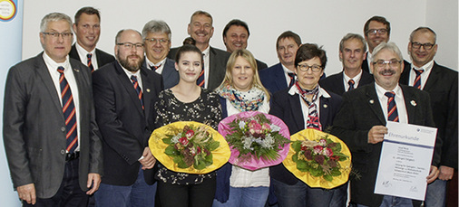 <p>
</p>

<p>
Innungsvorstand mit Geschäftsstellenleiter Josef Bock, Christine Bock, Andrea Beer und Karola Bendes (v. r.)
</p> - © SHK-Innung Schweinfurt

