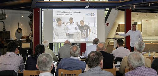 



Andreas Buck stellt ein neuartiges 3D-Metalldruck-Verfahren vor 
