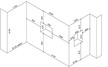 
Maßerfassung am Fassadenmodell



