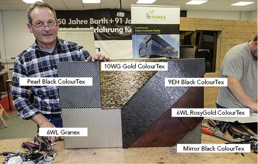 
Klempnerbild aus verschiedenen Rimex-Edelstahloberflächen



