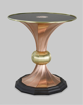 
Der von Thomas Binder im Rahmen der Blechmasters 2013 präsentierte Stehtisch 



