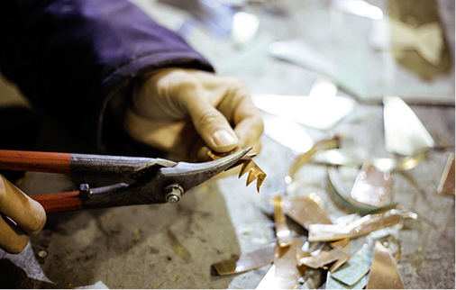 
Kronenschnitt mit klassischer Lochschere



