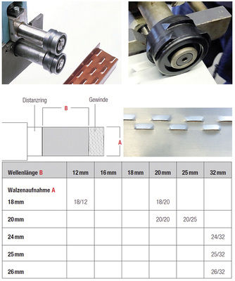



M.A.S.C.-Langschlitzwalzen zur Herstellung von Lüftungs- oder Entwässerungsöffnungen
