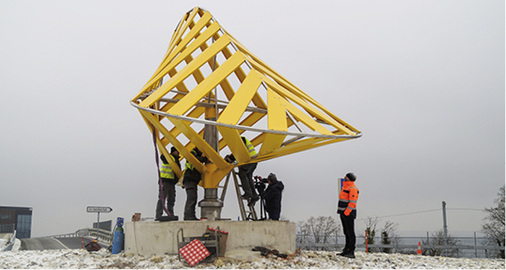 <p>
</p>

<p>
Die Montage war dank guter Planung in kurzer Zeit abgeschlossen 
</p> - © P. Müller

