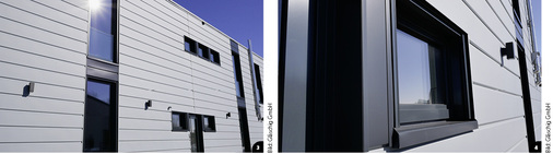 

3


In der hellen Aluminiumfrontsetzen Laibungen in Anthrazit interessante Akzente




4


Sämtliche Laibungen, Fensterbänke, Türaustritte und Eckverbindungen wurden in der eigenen Werkstatt gekantet
