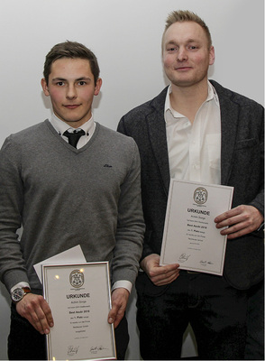 
Achim Sorge mit seinem Ausbilder Stephan Neuhauser 



