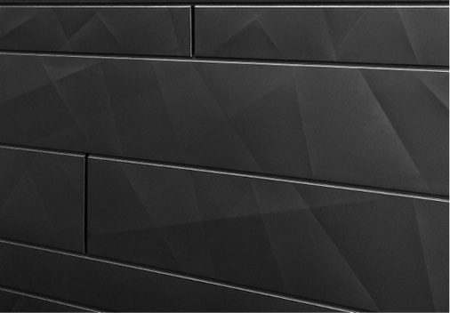 
Siding.X mit futuristischer Fassadenoptik durch Längs- und Querkantung



