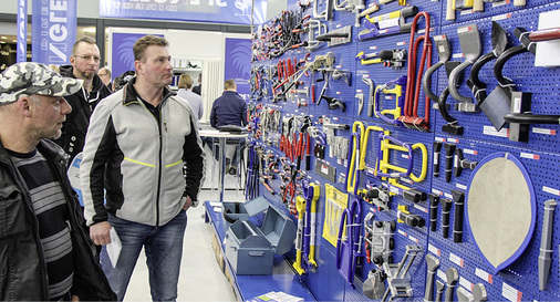 
Stark frequentiert: die Spengler-Direct-Werkzeugwand



