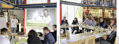 
BAUMETALLER, seid Ihr noch mit mir? Der kreative Ausflug in die digitale Zukunft macht den Teilnehmern sowie Workshopleiter Christian Bredlow viel Spaß
