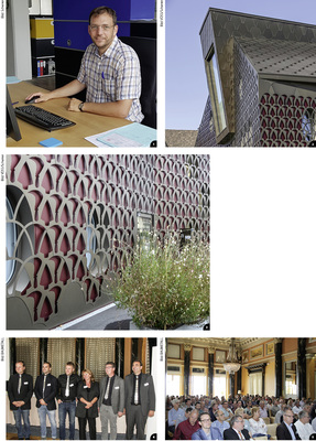 <p>
<p>
<span class="GVAbbildungszahl">1</span>
</p>

Daniel Hunziker und das Team der Züricher Scherrer Metec AG sind für das Siegerprojekt verantwortlich
</p>

<p>
<p>
<span class="GVAbbildungszahl">2</span>
</p>

Hinter der filigranen Fassade aus eloxiertem Aluminium zeichnen sich die darunterliegende Fassadenebene und die ovalen Fenster ab. An der Fassade erkennbare „Maschen“ haben die Form von Pflugschar und Rebmesser 
</p>

<p>
<p>
<span class="GVAbbildungszahl">3</span>
</p>

Das Siegerobjekt der Goldenen Spenglerarbeit 2018 wurde von Tilla Theus entworfen. Monumentale Formen und extravagante Fassaden sind charakteristisch für die Bauten der Architektin. Die ansprechende Fassade des prämierten Gebäudes ist beständig und einfach im Unterhalt. Sie trotzt Wind und Wetter, sorgt für Kühlung und ist darüber hinaus energieeffizient.
</p>

<p>
<p>
<span class="GVAbbildungszahl">4</span>
</p>

Das Vorstandsteam des VDSS wärend der Generalversammlung in Vevey am Genfer See
</p>

<p>
<p>
<span class="GVAbbildungszahl">5</span>
</p>

Nobles Ambiente: Im Rahmen der „Goldenen Spenglerarbeit 2018“ verfolgen die VDSS-Mitglieder die Präsentation von 23 faszinierenden Projekten 
</p>