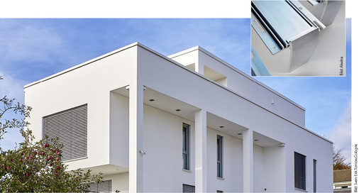 <p>
Formstabile und fluchtgerechte Dachrandabdeckung an einem kubischen Neubau
</p>
