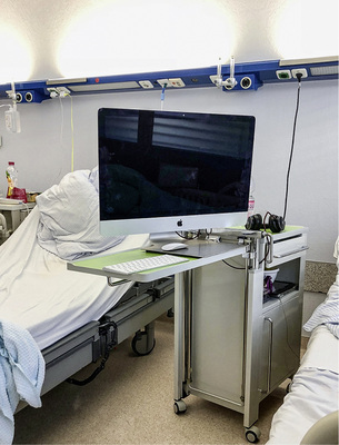 
... und dadurch so weit notfallsicher gemacht, dass er vom mobilen Büro im Krankenhaus aus den Betrieb weiterführen konnte



