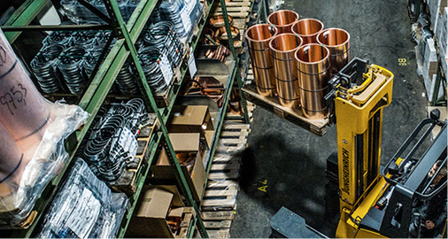 
Blick ins gut sortierte Kaufmann-Lager 



